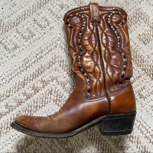 Vintage Leather Cowboy Boots - Picture 2 of 12